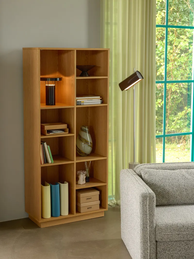 Hübsch Disco Regal in Naturfarben, 80 × 30 × H 180 cm, Ansicht 16