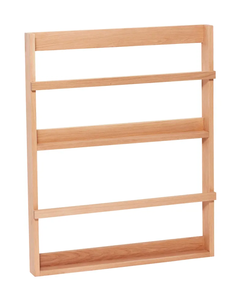 Display Zeitschriftenregal aus Eichenholz, FSC®-zertifiziert, Naturfarben