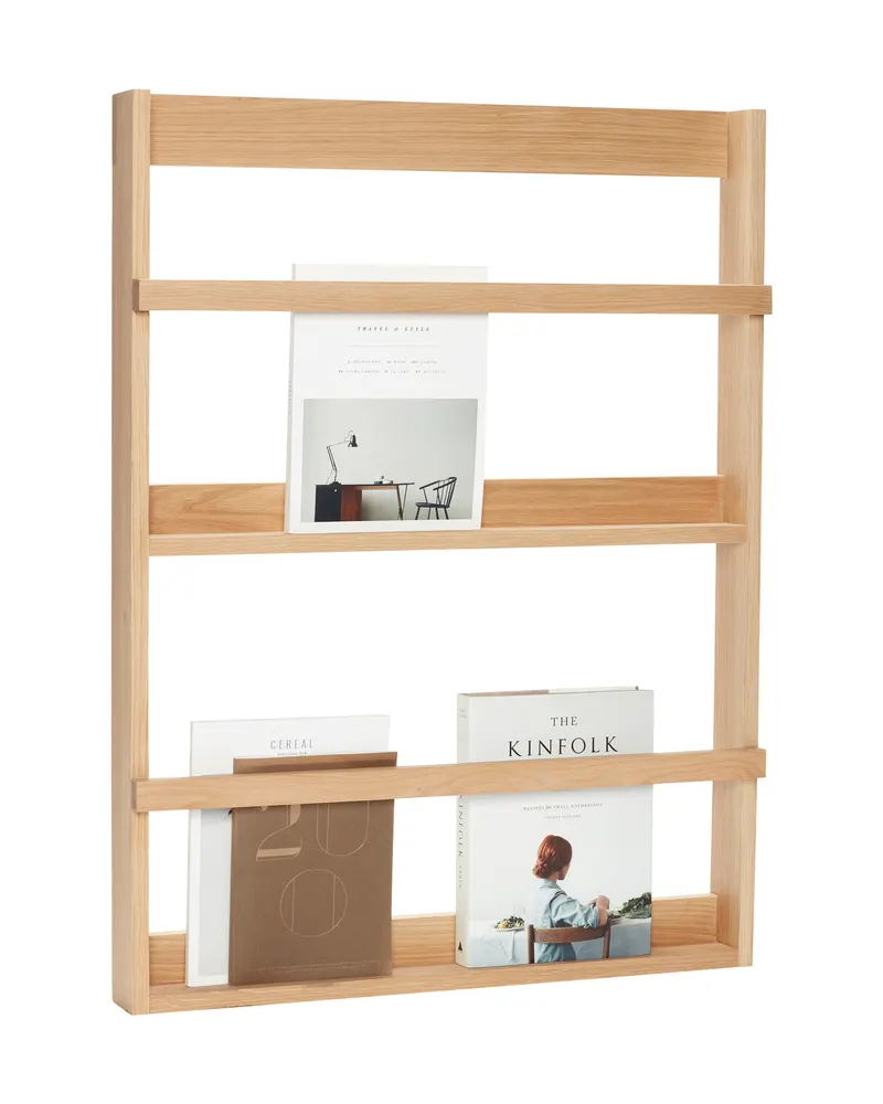 Hübsch Display Zeitschriftenregal in Naturfarben, 74 × 9 × H 92 cm, Ansicht 2