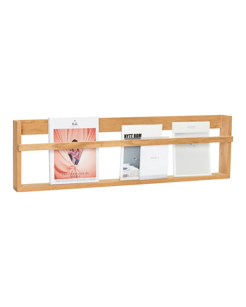 Hübsch Display Zeitschriftenregal in Naturfarben, 110 × 9 × H 32 cm, Ansicht 2