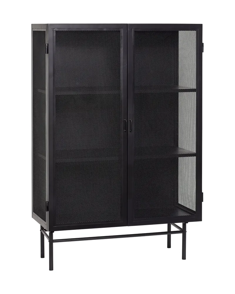 Edge Double Schrank aus Eisen in Schwarz