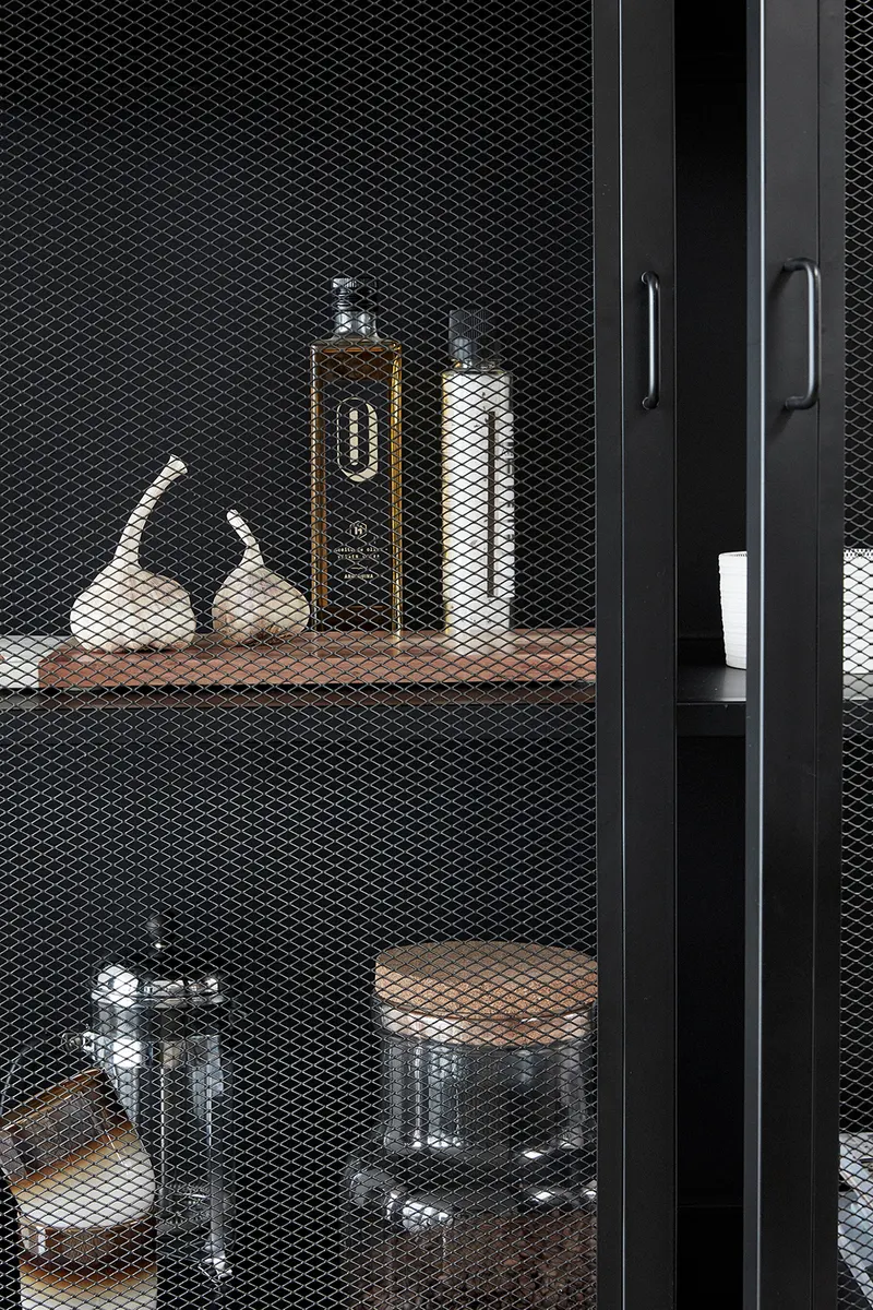 Hübsch Edge Double Schrank in Schwarz, 100 × 45 × H 150 cm, Ansicht 2