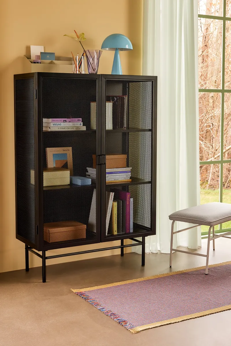Hübsch Edge Double Schrank in Schwarz, 100 × 45 × H 150 cm, Ansicht 4
