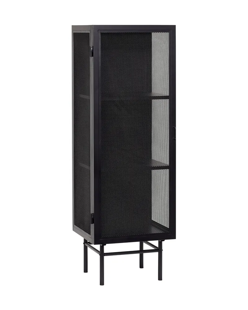 Hübsch Edge Single Schrank in Schwarz, 50 × 45 × H 150 cm, Ansicht 1