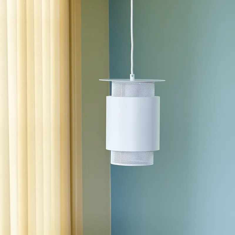 Hübsch Edge Pendelleuchte in Weiß, Ø 20 cm / Höhe 26 cm, Ansicht 2