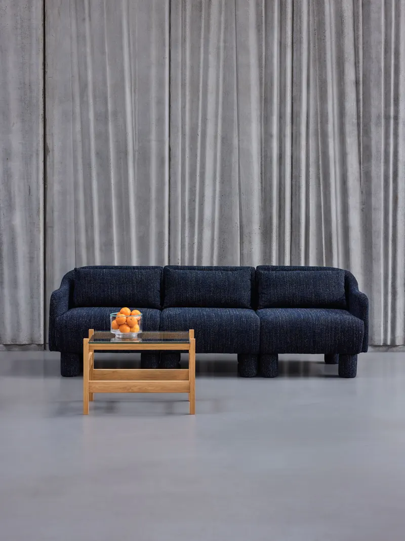 Hübsch Elegance Sofa in Dunkelblau, Länge 224 cm / Breite 83 cm / Höhe 74 cm, Ansicht 11