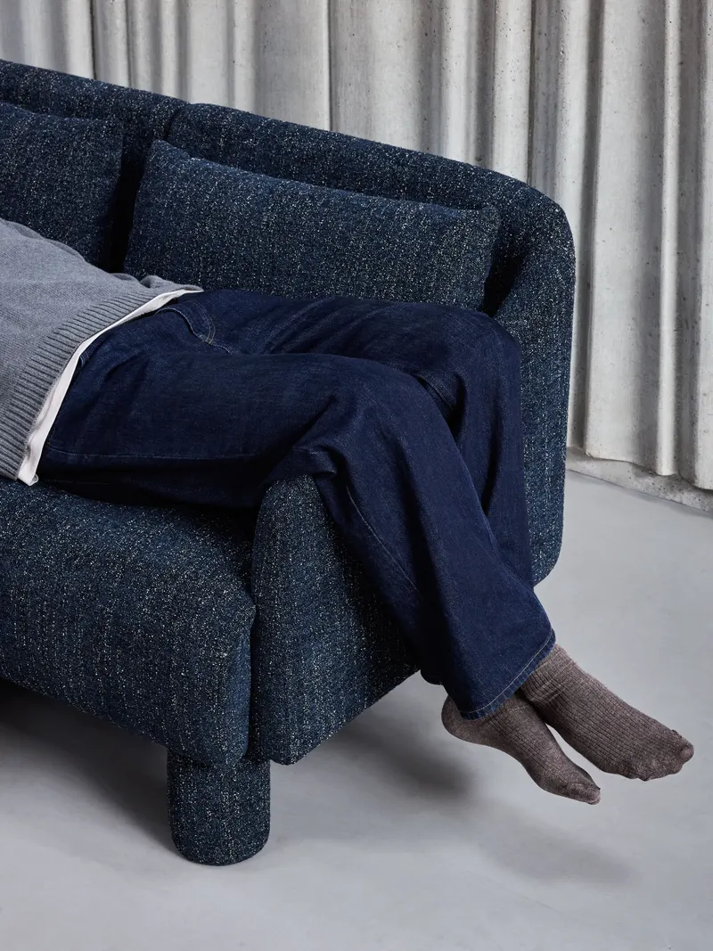 Hübsch Elegance Sofa in Dunkelblau, Länge 224 cm / Breite 83 cm / Höhe 74 cm, Ansicht 12