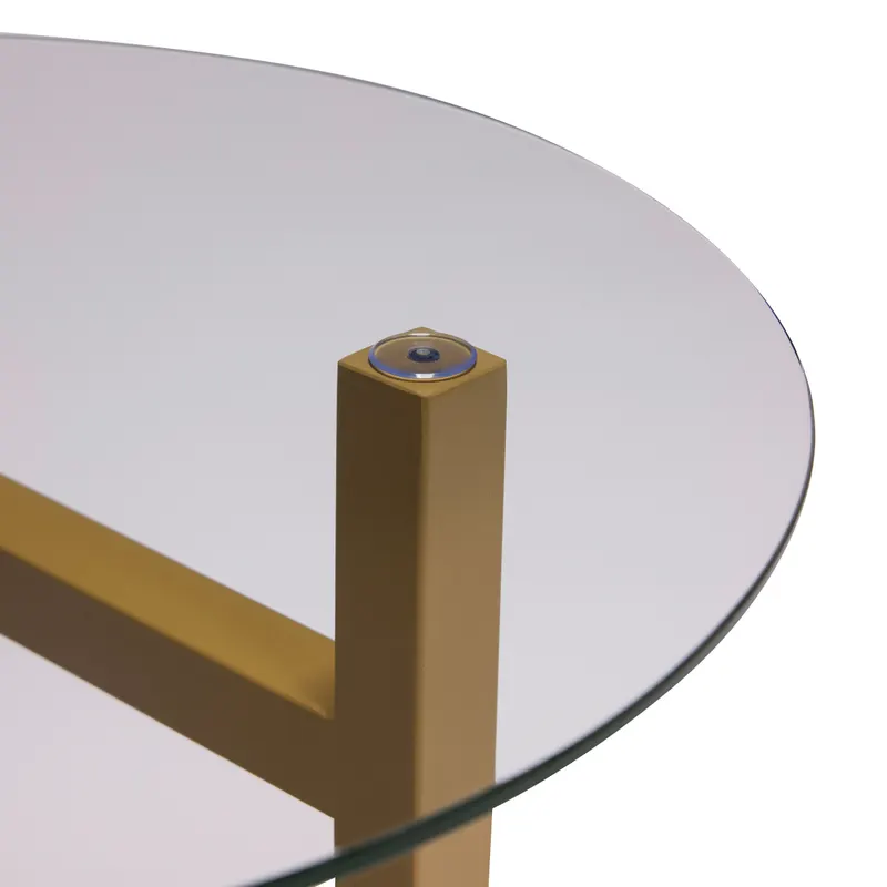 Hübsch Elevate Beistelltisch in Klar und Oliv, Ø 40 × H 44 cm, Ansicht 4