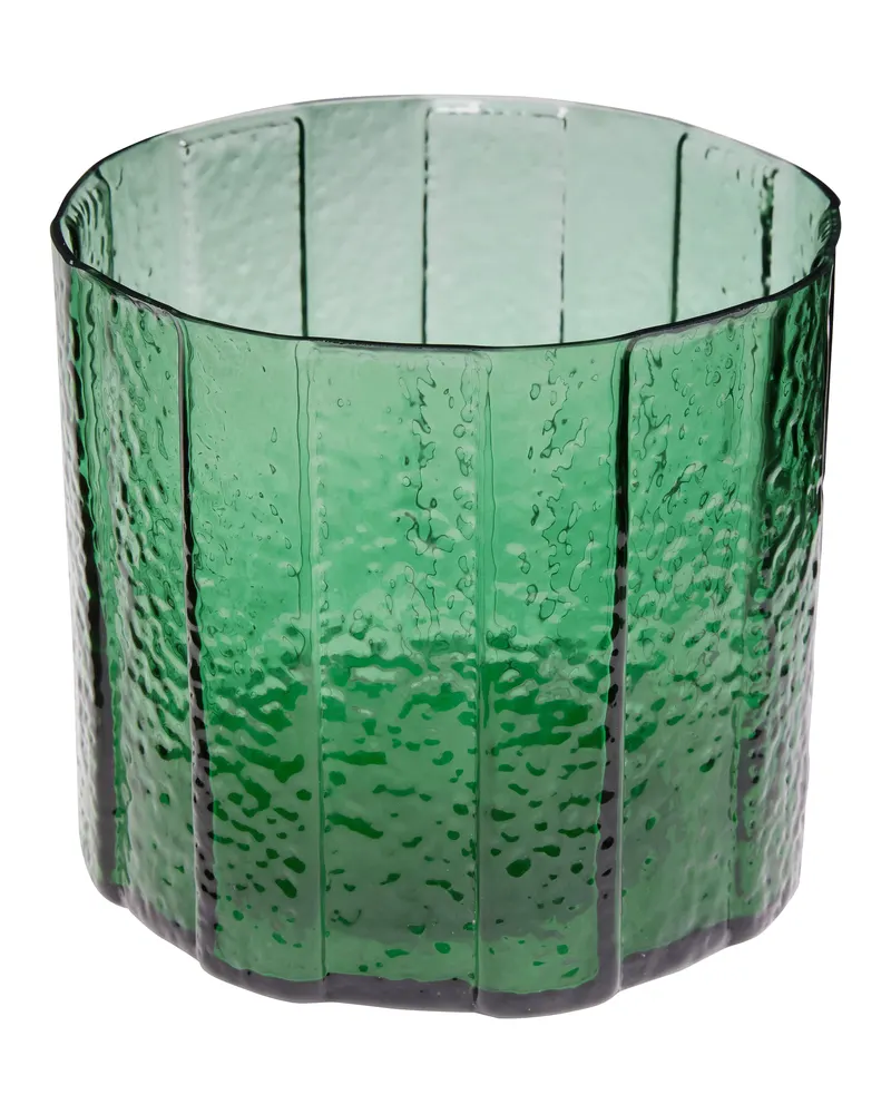 Hübsch Emerald Vase in Grün, Ø 23 × H 20 cm, Ansicht 2