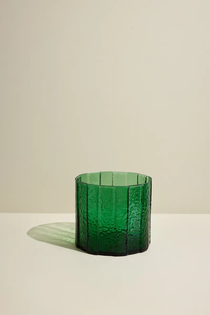 Hübsch Emerald Vase in Grün, Ø 23 × H 20 cm, Ansicht 6