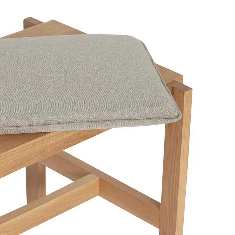 Hübsch Epoch Sitzbank in Naturfarben und Sandfarben, 60 × 44 × H 48 cm, Ansicht 3