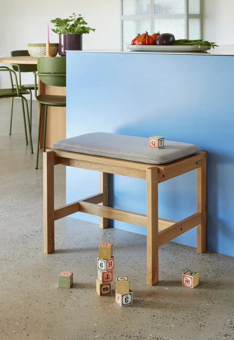 Hübsch Epoch Sitzbank in Naturfarben und Sandfarben, 60 × 44 × H 48 cm, Ansicht 4