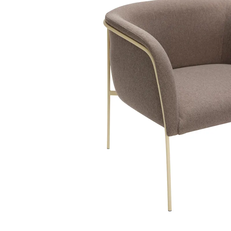 Hübsch Eyrie Sessel in Braun und Gelb, 89 × 58 × H 78 cm, Ansicht 3