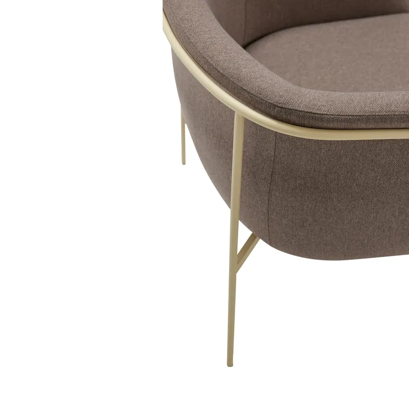 Hübsch Eyrie Sessel in Braun und Gelb, 89 × 58 × H 78 cm, Ansicht 4