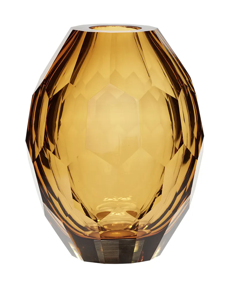Hübsch Facet Vase in Bernstein, Ø 13 × H 17 cm, Ansicht 2