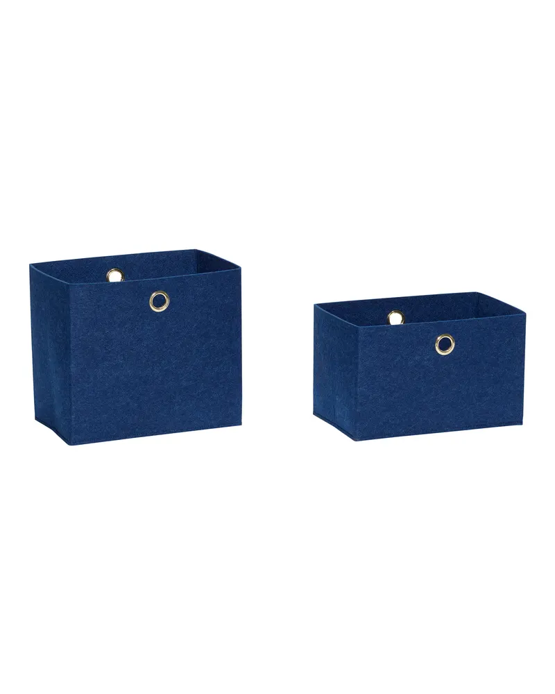 Felt Square Korbset aus Filz in Blau (2er-Set)