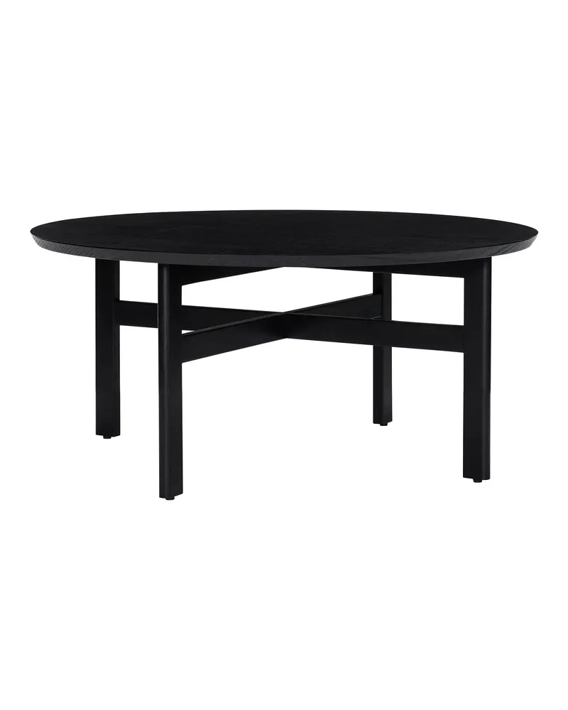 Fjord Couchtisch aus Eschenholz und Eukalyptusholz in Schwarz, FSC®-zertifiziert