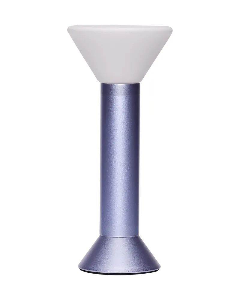 Flash Akku-Tischleuchte aus Glas und Eisen, Orange