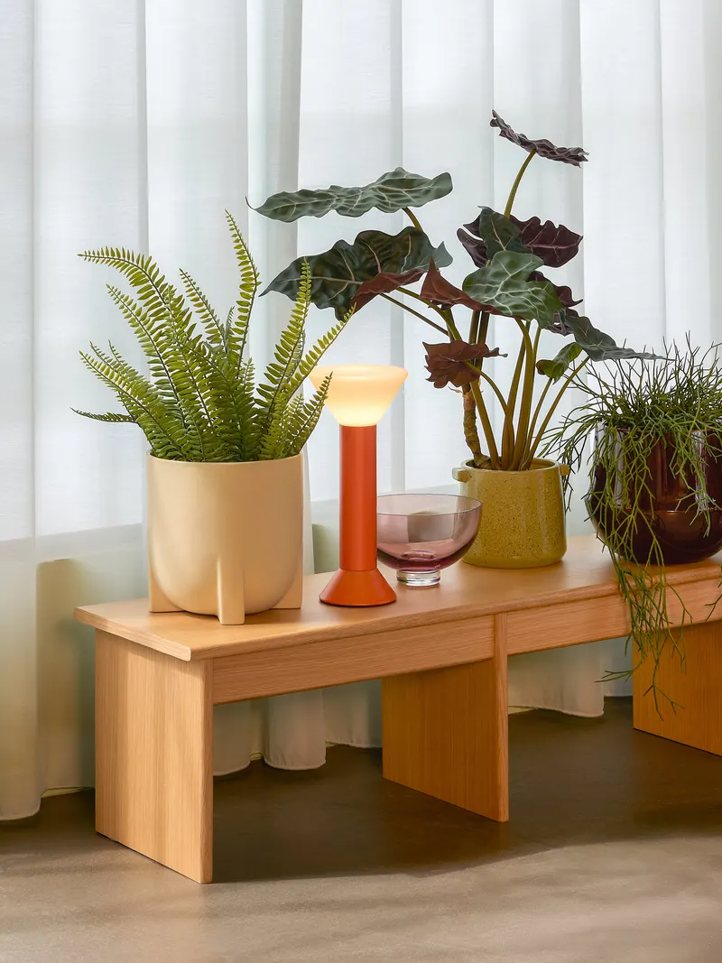 Hübsch Flash Akku-Tischleuchte in Orange, Ø 14 × H 30 cm und LED und 3W, Ansicht 10