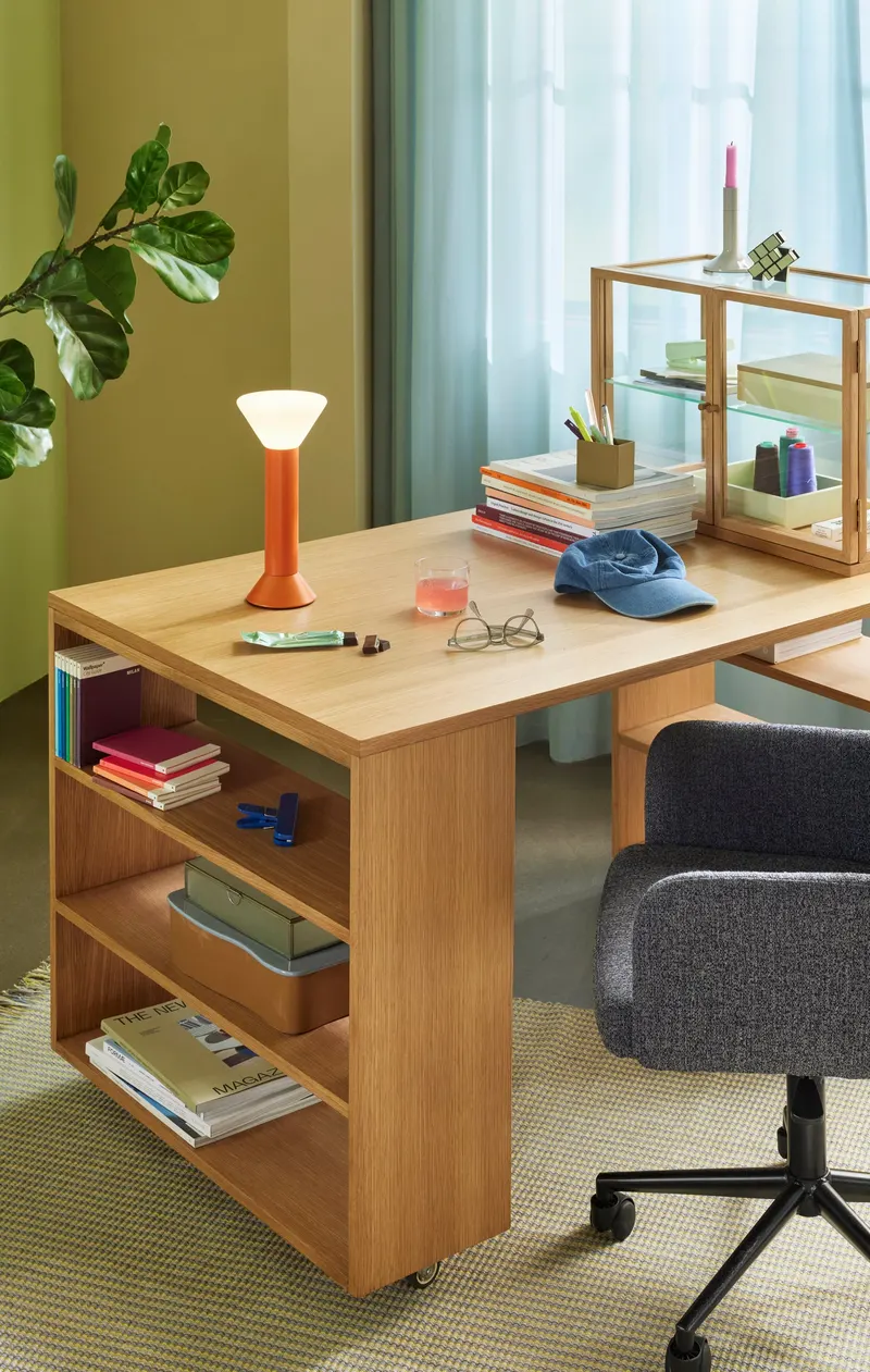 Hübsch Utility Schreibtisch in Naturfarben, 140 × 80 × H 80 cm, Ansicht 9