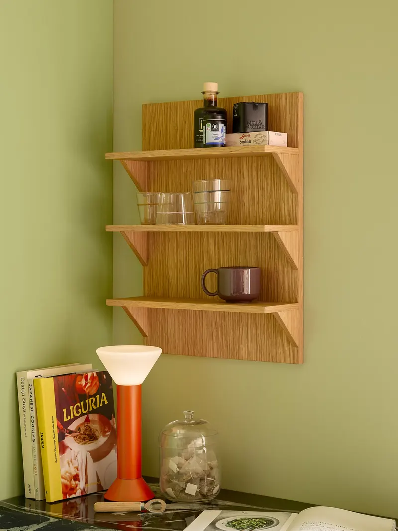 Hübsch Straight Regal in Naturfarben, 40 × 14 × H 54 cm, Ansicht 7