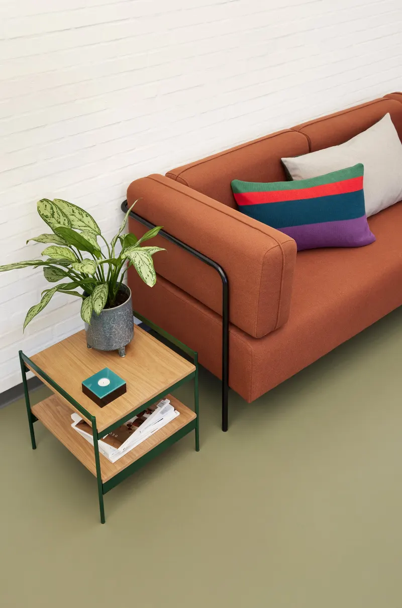Hübsch Jaunty Beistelltisch in Grün und Naturfarben, 43 × 43 × H 45 cm, Ansicht 6