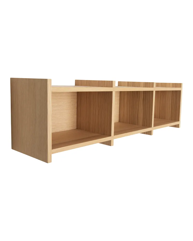 Hübsch Focal Regal in Naturfarben, 80 × 20 × H 23 cm, Ansicht 2