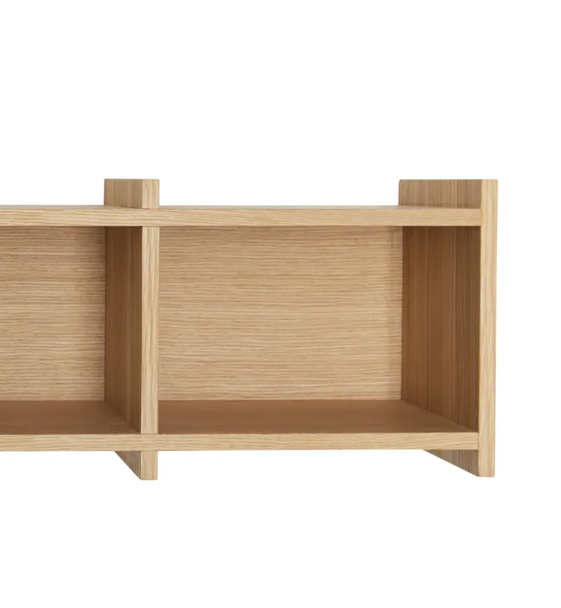 Hübsch Focal Regal in Naturfarben, 80 × 20 × H 23 cm, Ansicht 4