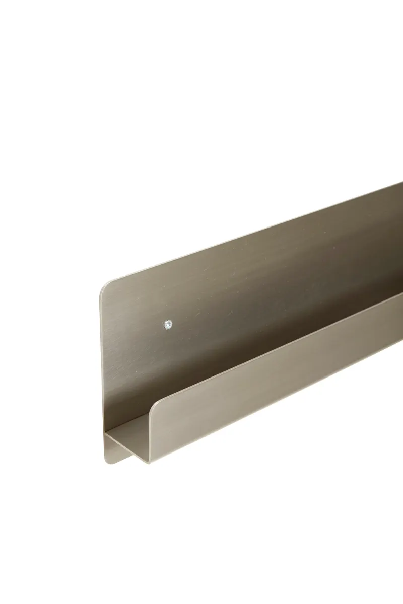 Hübsch Fold Regal in Nickel, 50 × 5 × H 15 und 100 × 5 × H 15 cm, Ansicht 3