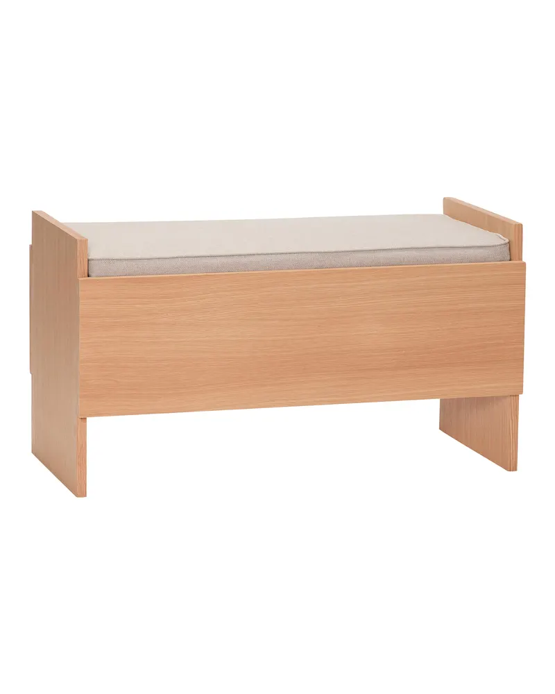 Forma Sitzbank mit Eichenfurnier in Grau und Naturfarben, FSC®-zertifiziert, Grau, Naturfarben