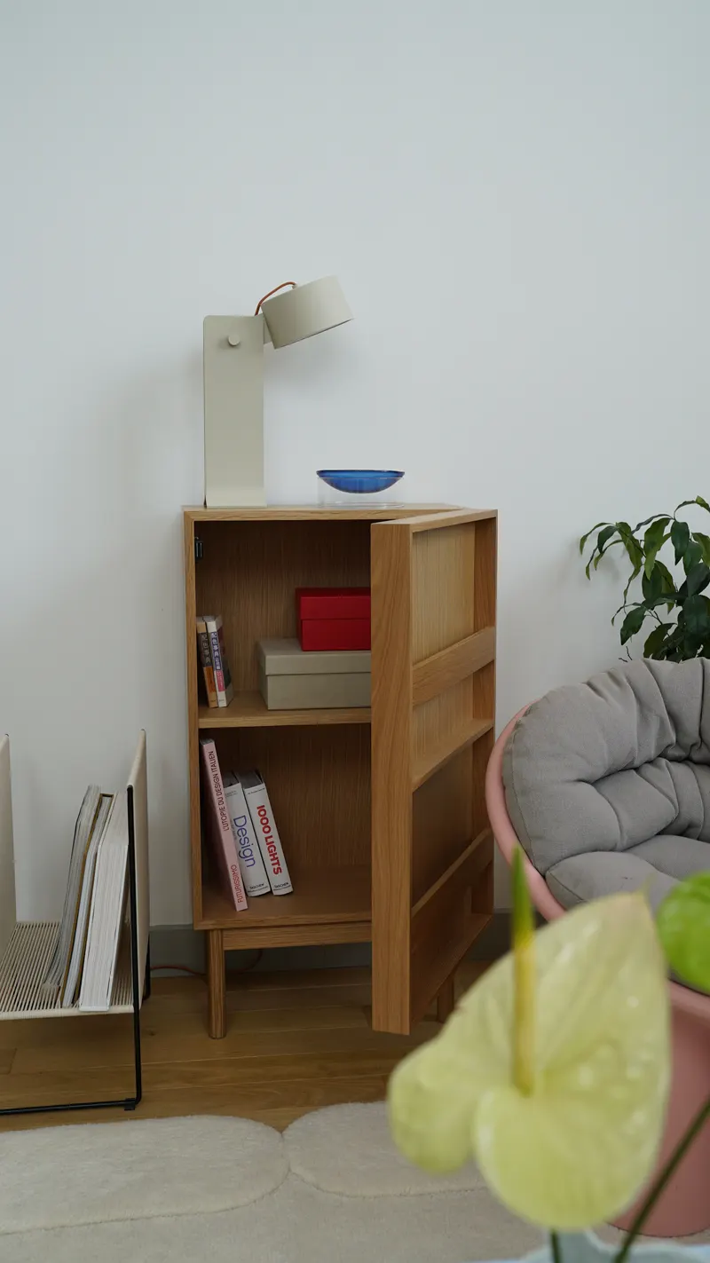 Hübsch Forma Schrank in Naturfarben, 48 × 34 × H 90 cm, Ansicht 10