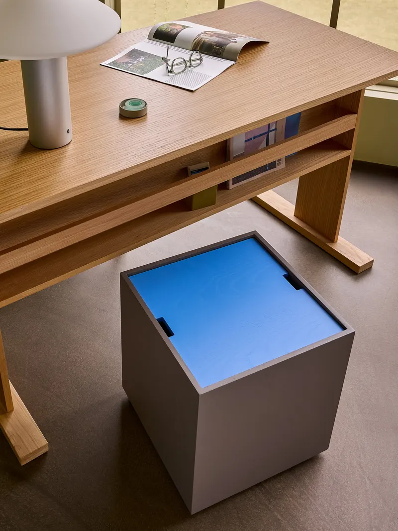 Hübsch Forma Schreibtisch in Naturfarben, 140 × 70 × H 78 cm, Ansicht 16