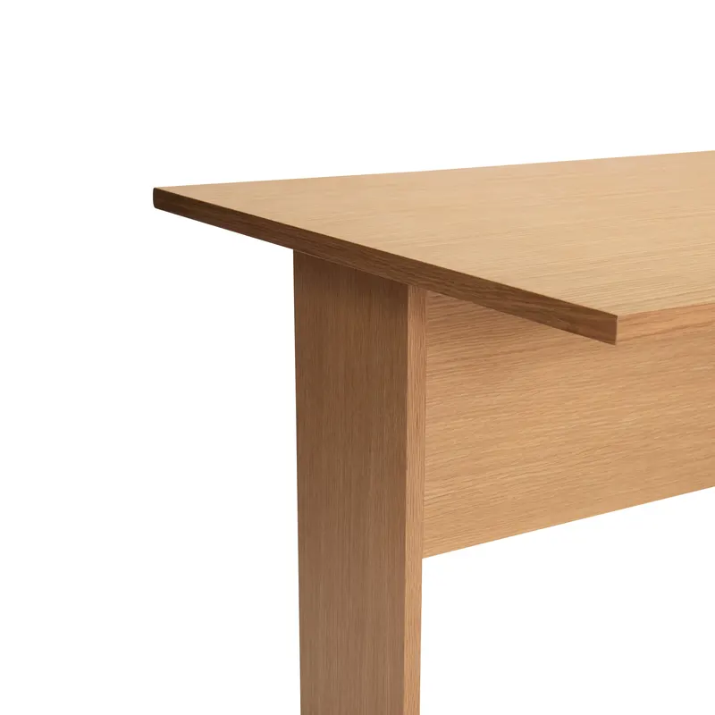 Hübsch Forma Schreibtisch in Naturfarben, 140 × 70 × H 78 cm, Ansicht 4