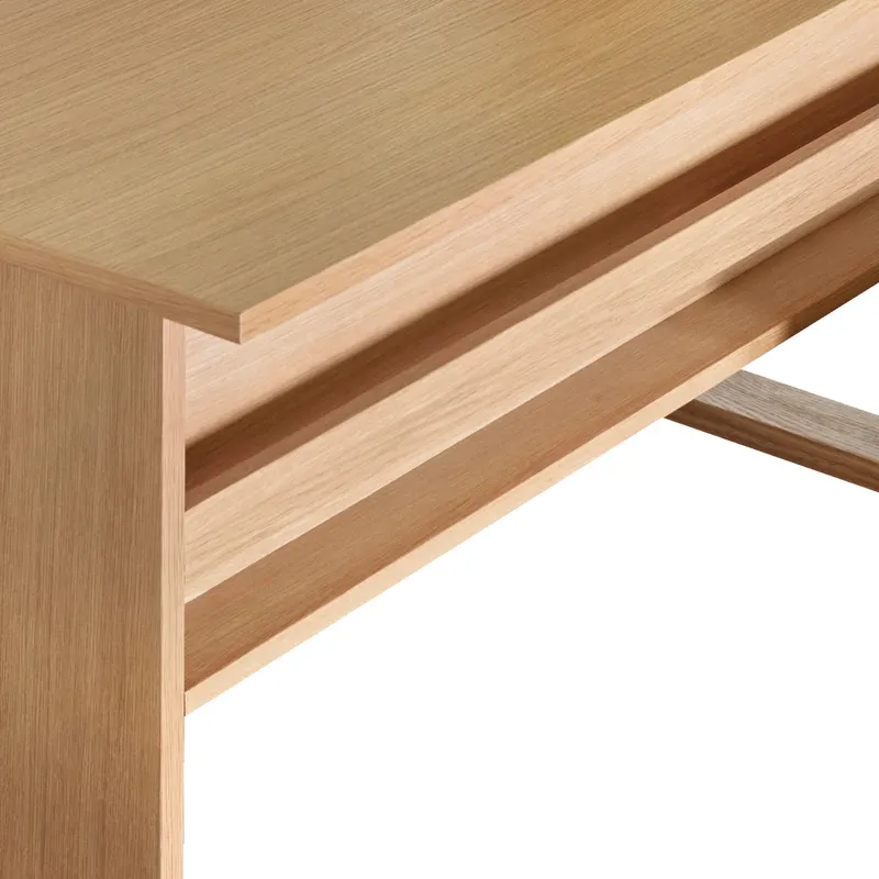 Hübsch Forma Schreibtisch in Naturfarben, 140 × 70 × H 78 cm, Ansicht 5