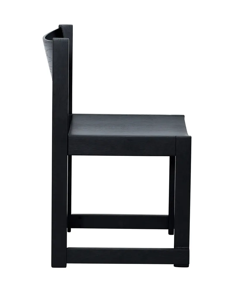 Hübsch Forma Esszimmerstuhl in Schwarz, 50 × 50 × H 80 cm, Ansicht 2