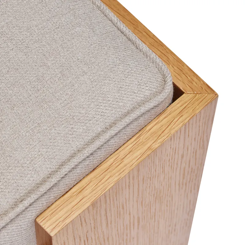 Hübsch Forma Hocker in Naturfarben und Sandfarben, 39 × 39 × H 46 cm, Ansicht 4