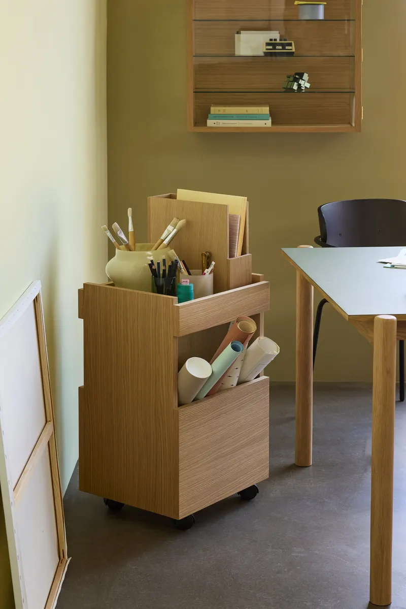 Hübsch Forma Servierwagen in Naturfarben, 40 × 35 × H 70 cm, Ansicht 9