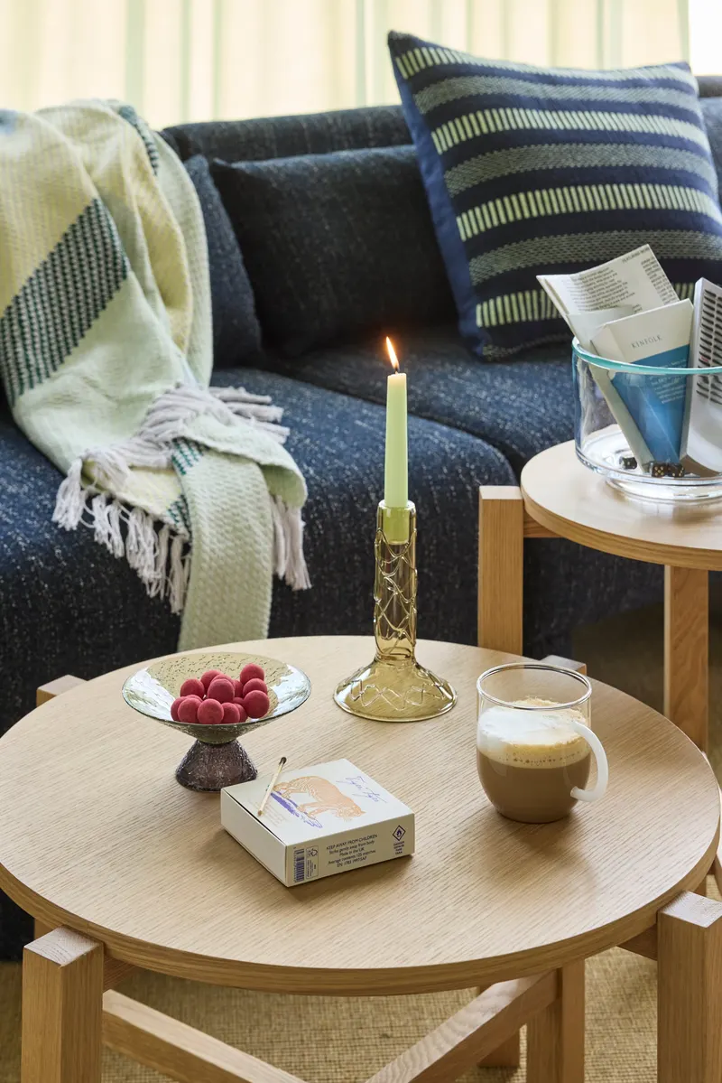 Hübsch Four Couchtisch in Naturfarben, Ø 68 × H 42 cm und Ø 48 × H 55 cm, Ansicht 13