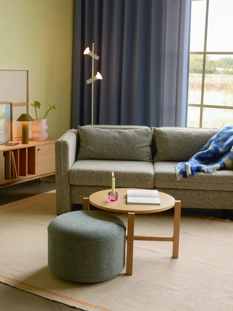 Hübsch Four Couchtisch in Naturfarben, Ø 68 × H 42 cm und Ø 48 × H 55 cm, Ansicht 15