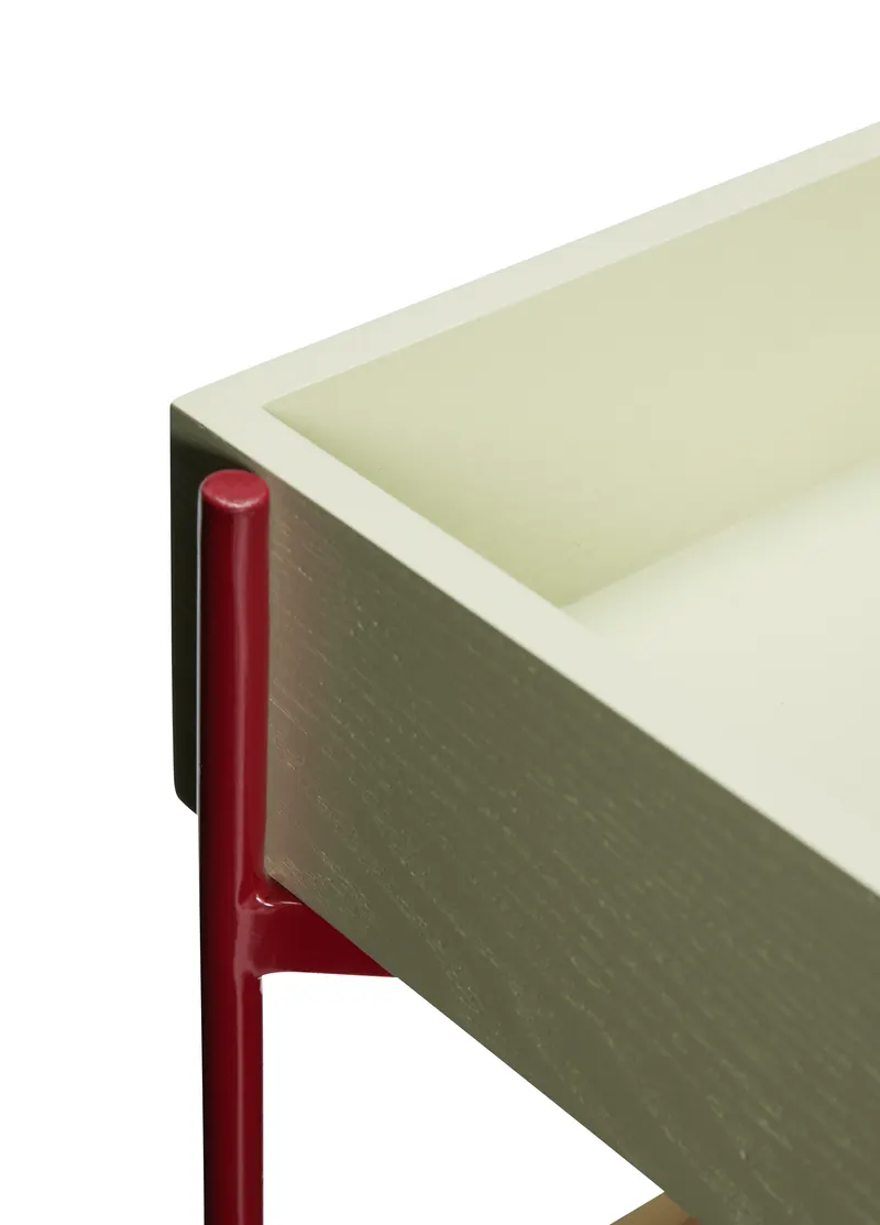 Hübsch Fresh Servierwagen in Bordeaux und Khaki, 42 × 40 × H 70 cm, Ansicht 3