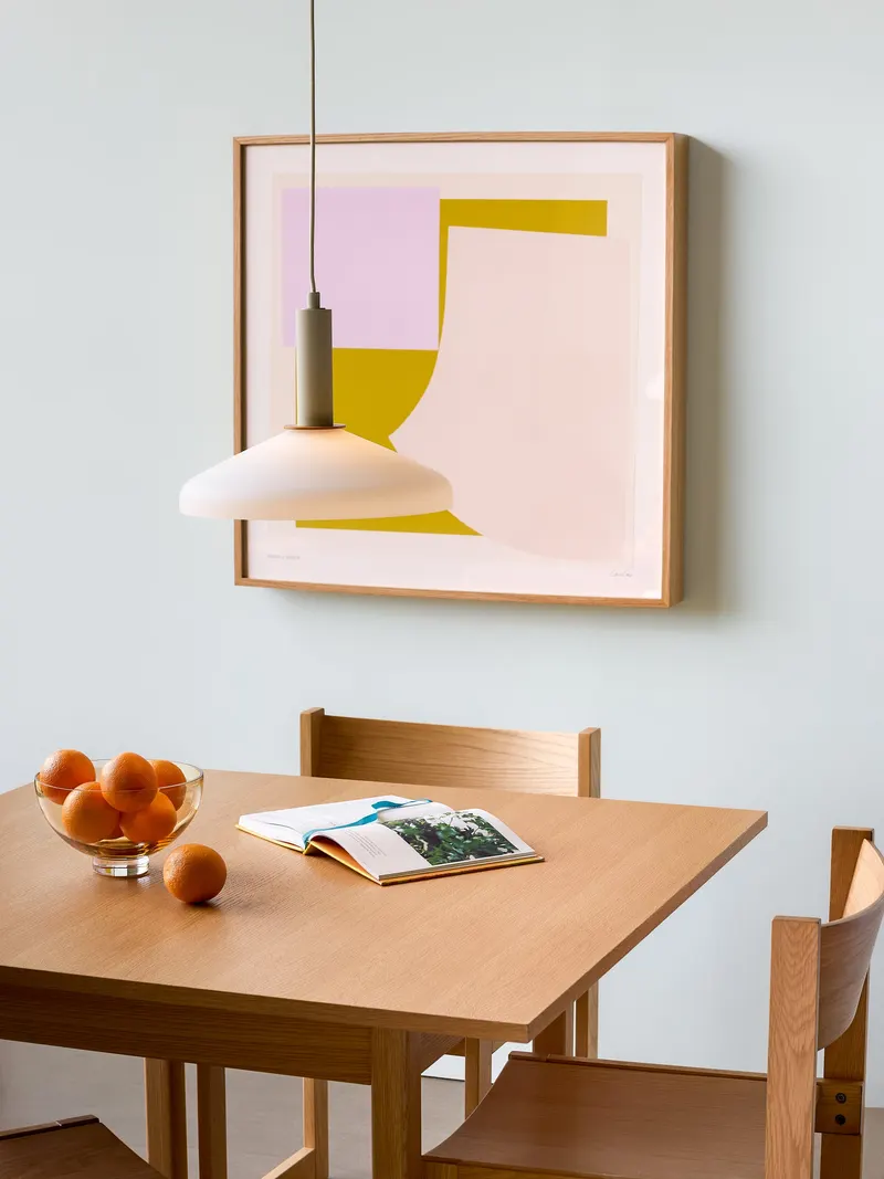 Hübsch Apollo Pendelleuchte in Orange, Sandfarben und Weiß, Ø 35 × H 28 cm, Ansicht 7