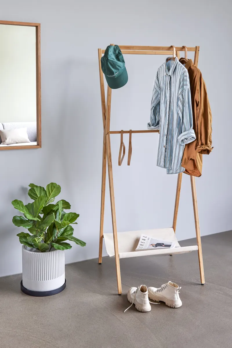 Hübsch Glimpse Spiegel in Naturfarben, 63 × H 93 cm, Ansicht 2