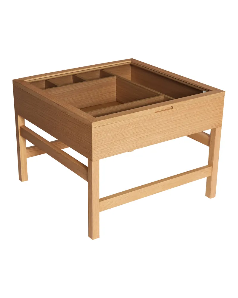 Hübsch Glitz Couchtisch in Naturfarben, 60 × 60 × H 45 cm, Ansicht 2