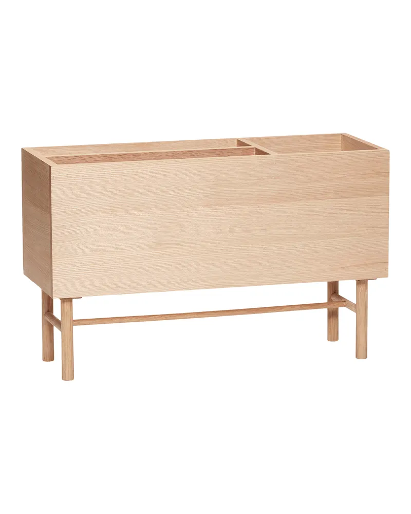 Hübsch Ground Pflanzgefäß in Naturfarben, 80 × 30 × H 50 cm, Ansicht 1