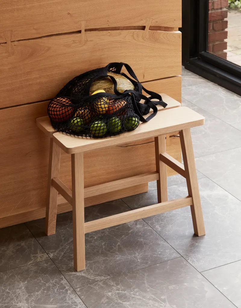 Hübsch Ground Hocker in Naturfarben, 50 × 30 × H 45 cm, Ansicht 5