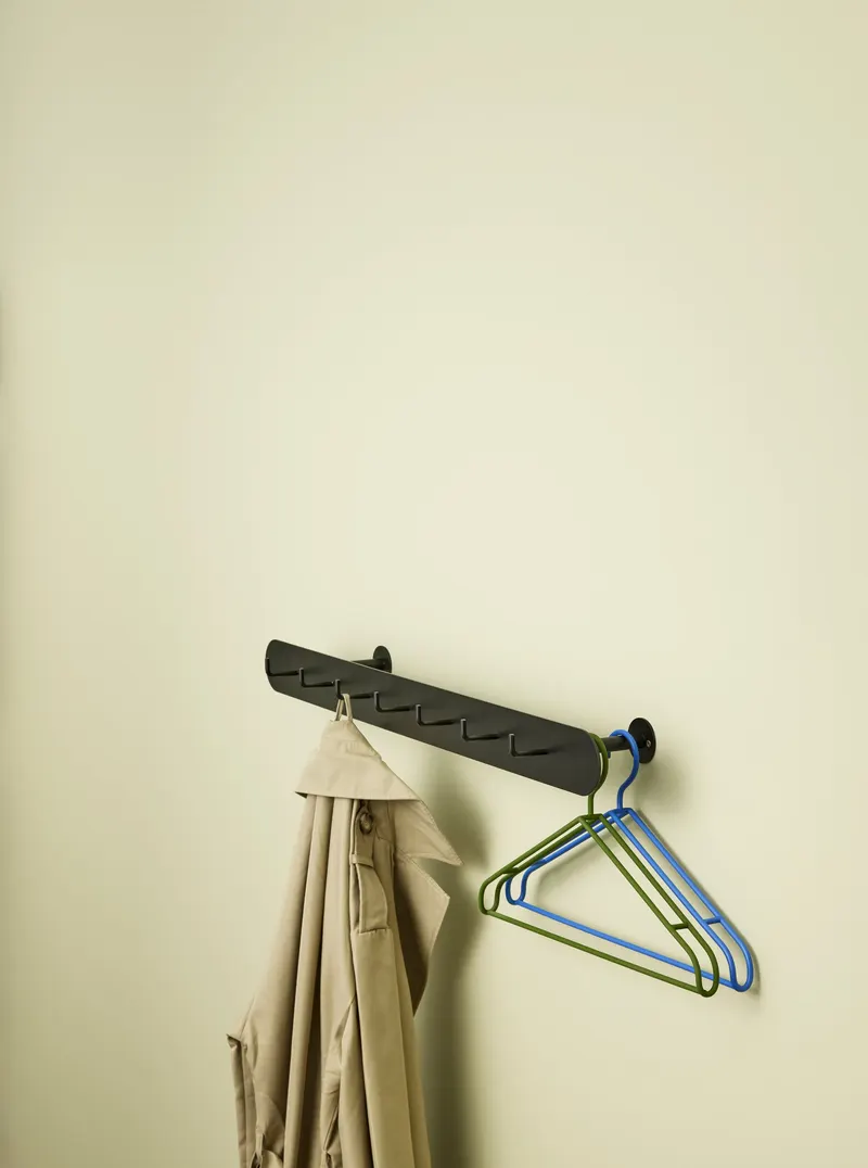 Hübsch Hack Garderobe in Schwarz, 80 × 17,5 × H 7 cm, Ansicht 4
