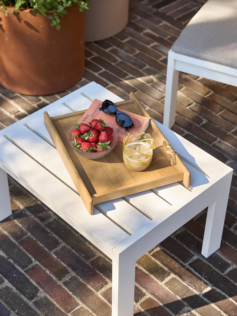 Hübsch Haus Hocker in Beige und Sandfarben, 65 × 52 × H 42 cm, Ansicht 5