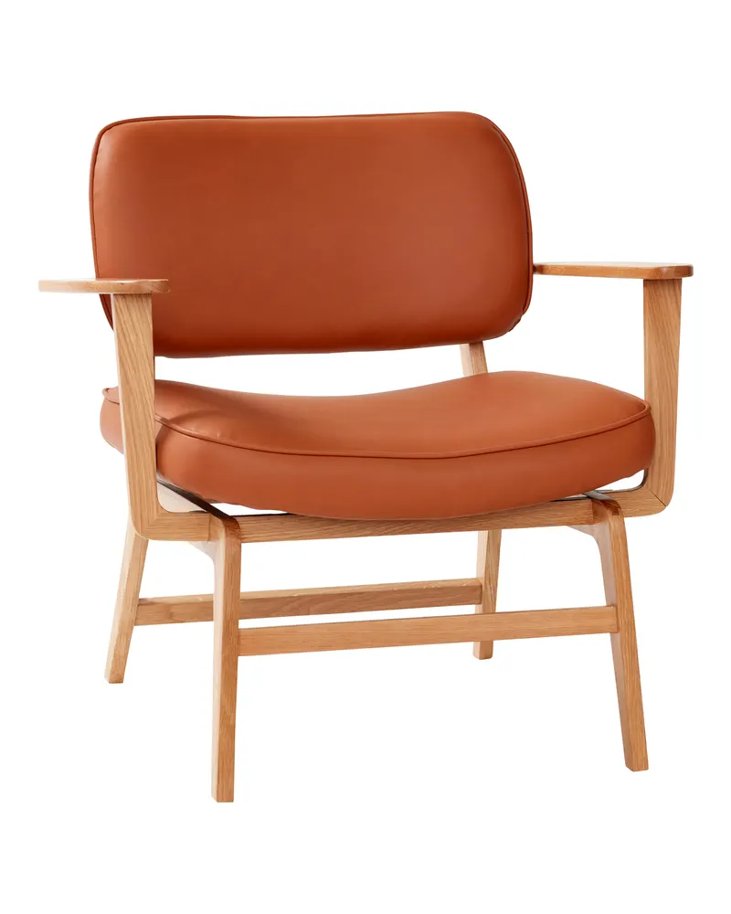 Hübsch Haze Sessel in Braun und Natur, Breite 80 cm, Ansicht 1