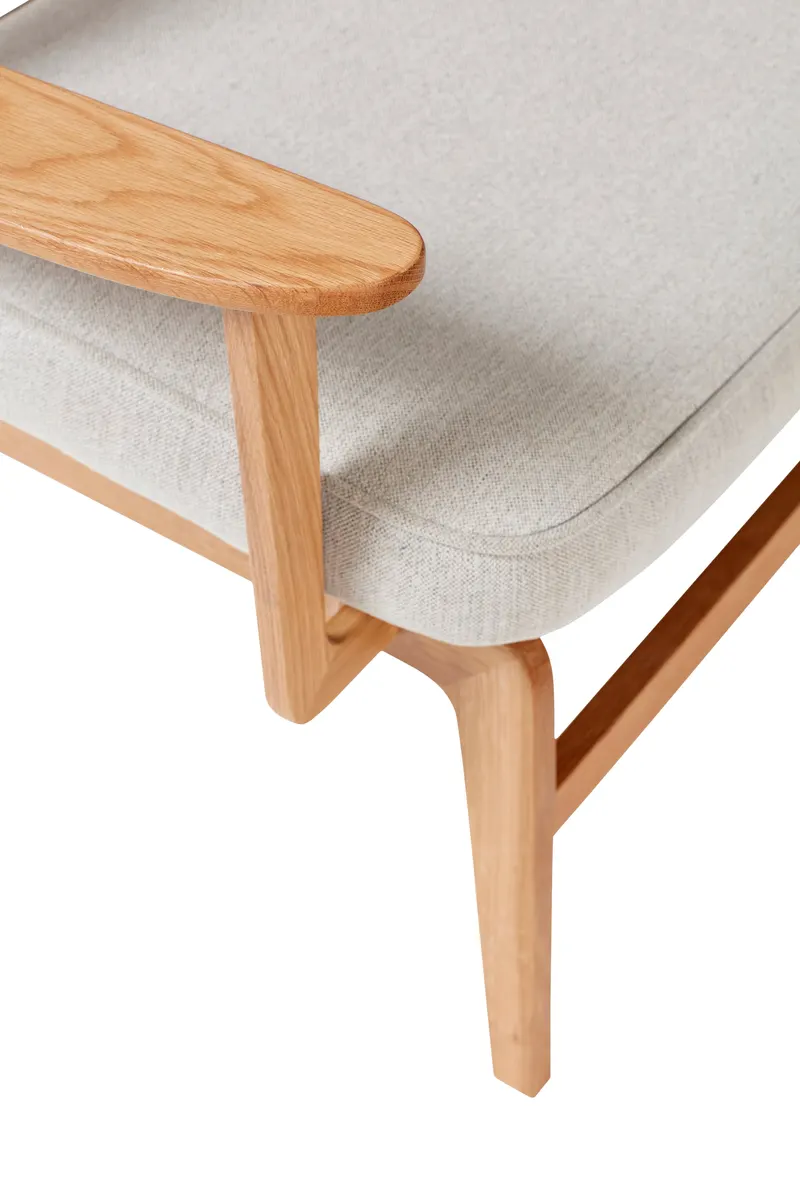 Hübsch Haze Sessel in Grau und Naturfarben, 81 × 60 × H 79 cm, Ansicht 3