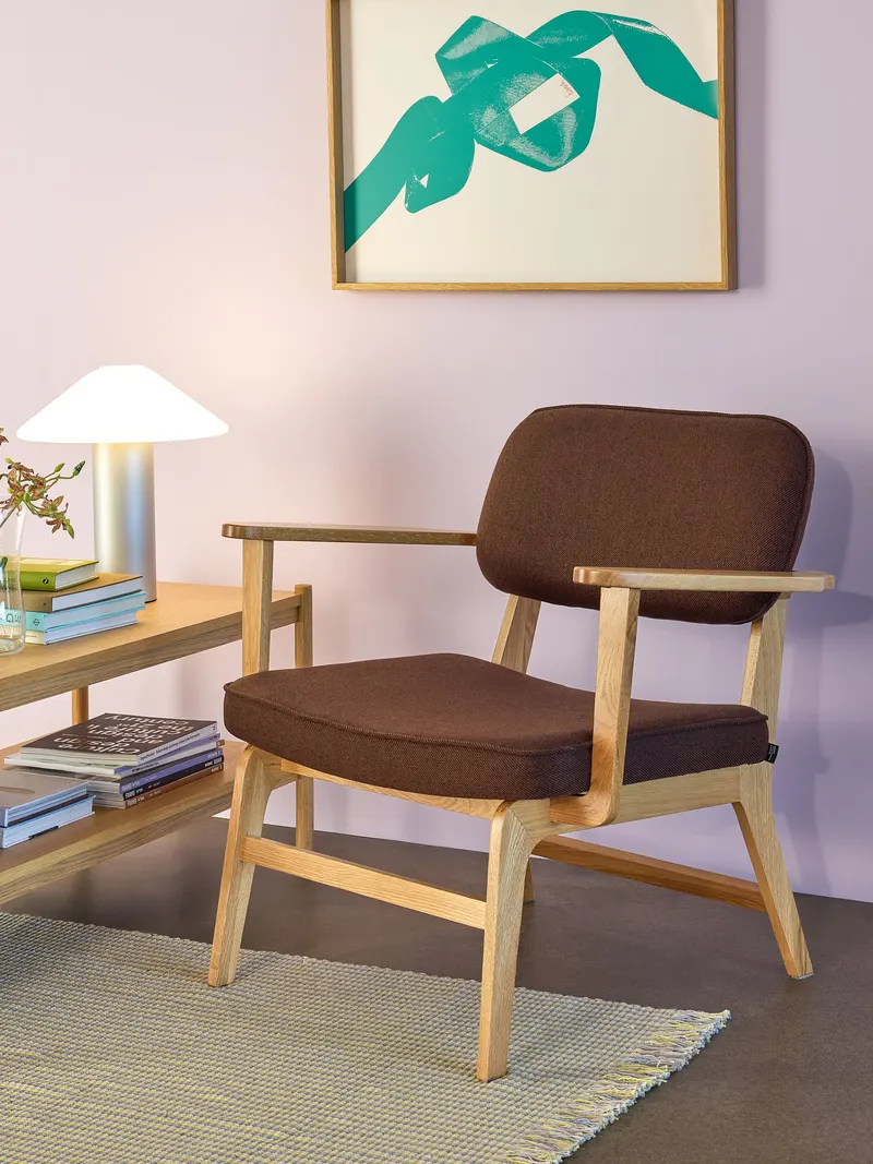 Hübsch Haze Sessel in Braun und Naturfarben, 80 × 64 × H 71 cm, Ansicht 10
